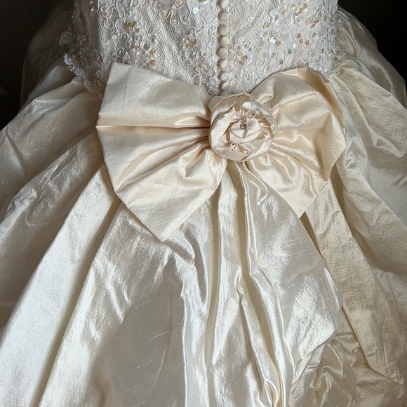 Stunning, sophisticated custom silk, pearls & sequins gown | Wedding, formal | 6 - Picture 8 of 16